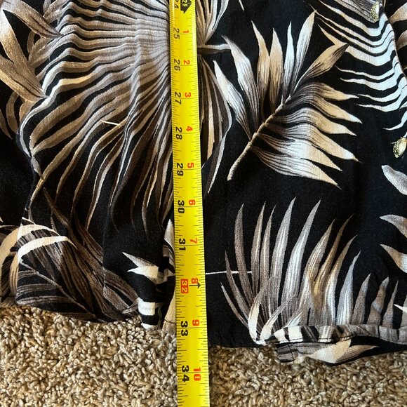 Torrid Rayon Slub Button Front Collared Short Sleeve Belted Tropical Dress Sz 1 - Picture 10 of 10